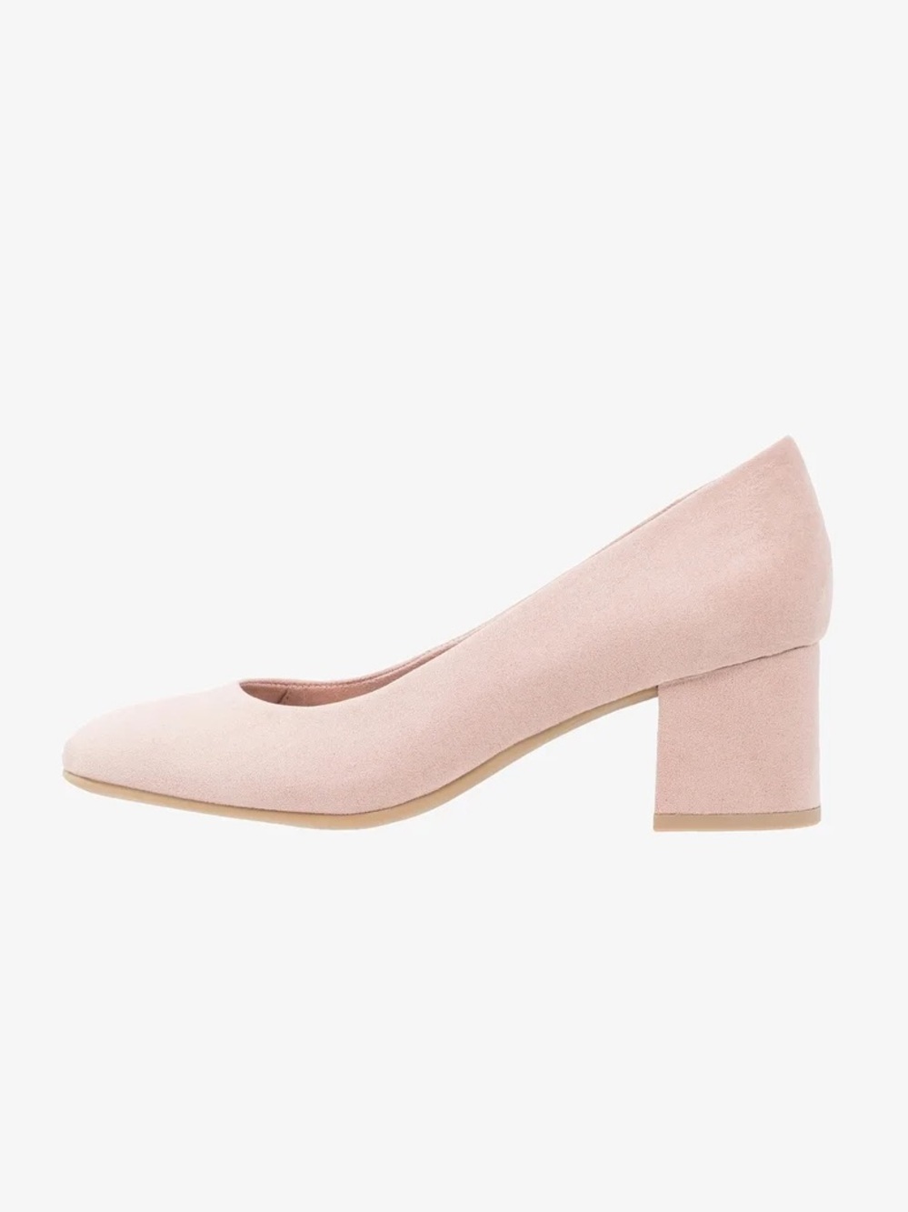Mansur Gavriel Suede Leather Block Heel Pumps in Light Pink Size 38